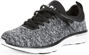 APL: Athletic Propulsion Labs Women's Techloom Phantom Sneakers, Black/White/Melange, 7.5 B(M) US