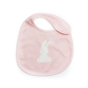 Baby Bib | Blossom's Organic Reversible Bib- Pink | Bunnies by the Bay