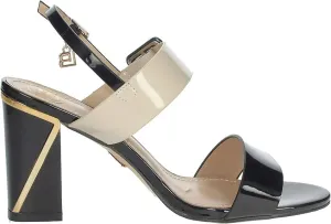 BIA6138RF BLACK-BEIGE PATENT Block Heels