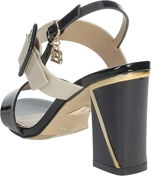 BIA6138RF BLACK-BEIGE PATENT Block Heels
