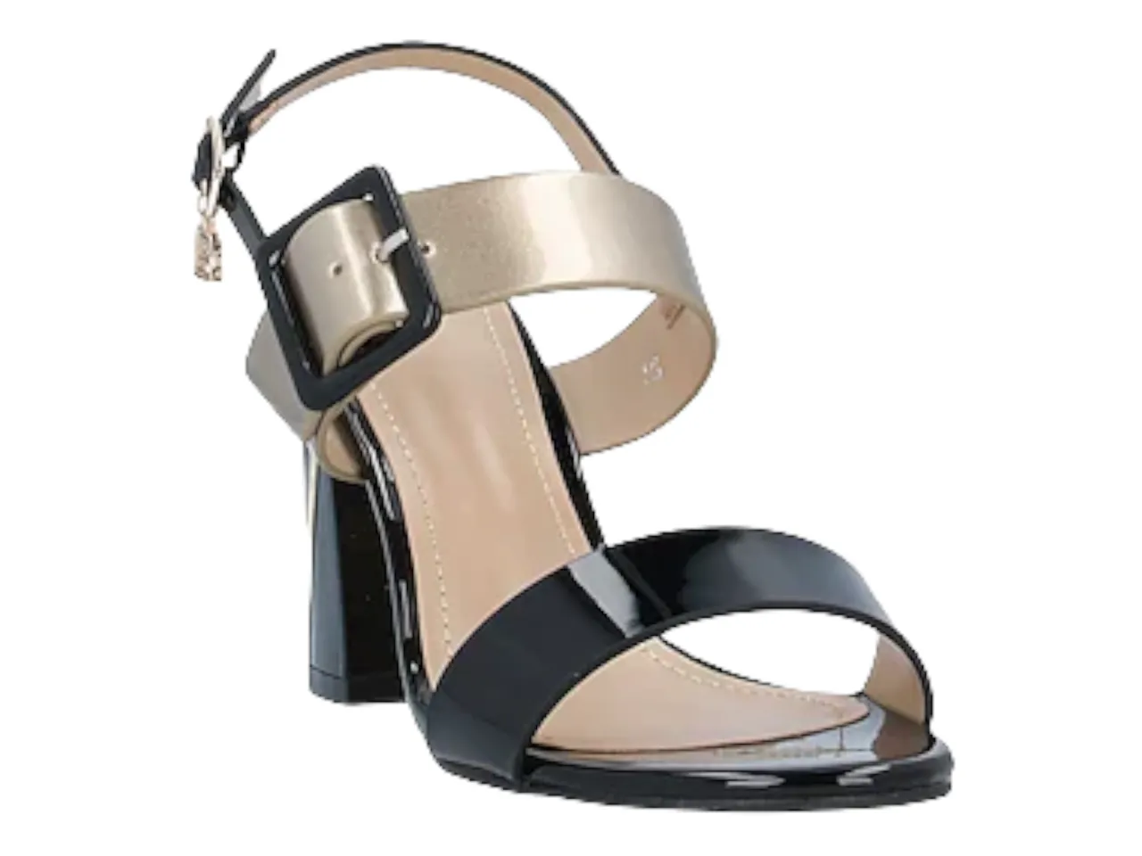 BIA6138RF BLACK-BEIGE PATENT Block Heels