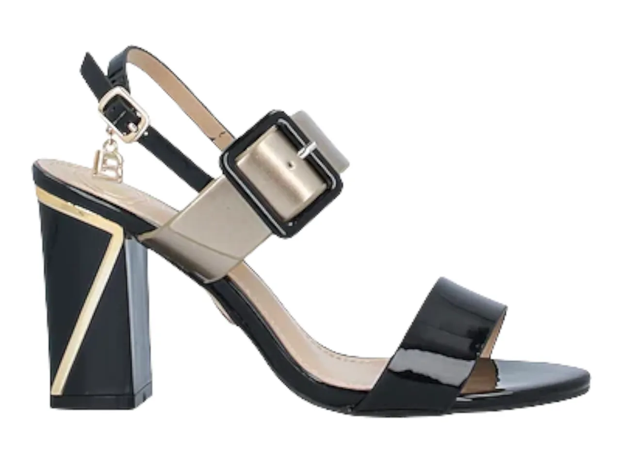 BIA6138RF BLACK-BEIGE PATENT Block Heels