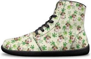 Binienty Men Wide Width Barefoot Flats Shoes Women Holiday Shoes High Top PU Zero Drop Walking Hiking Sneakers
