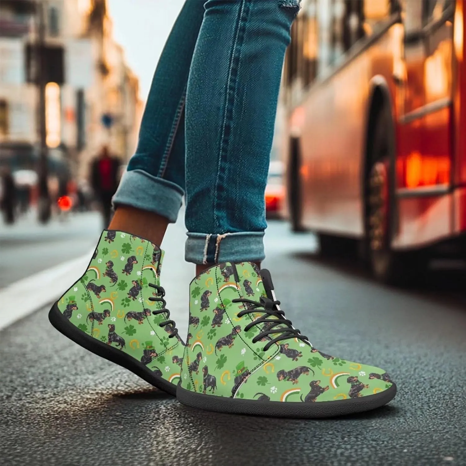 Binienty Men Wide Width Barefoot Flats Shoes Women Holiday Shoes High Top PU Zero Drop Walking Hiking Sneakers