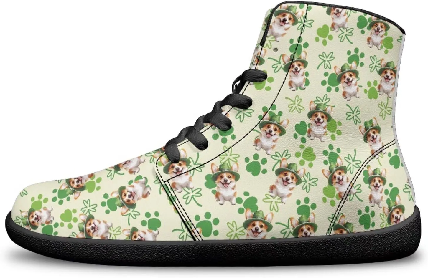Binienty Men Wide Width Barefoot Flats Shoes Women Holiday Shoes High Top PU Zero Drop Walking Hiking Sneakers