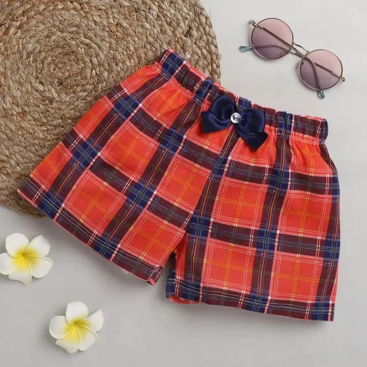 Checkered Printed Short