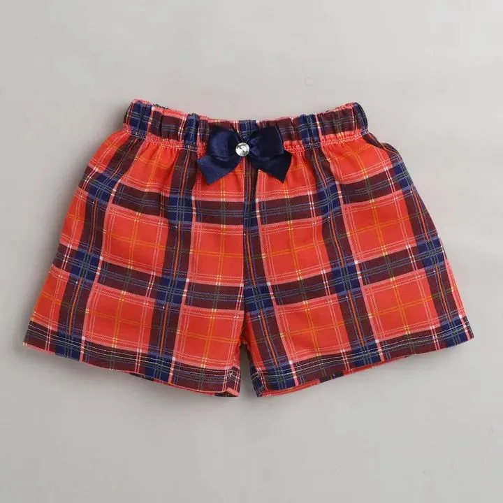 Checkered Printed Short