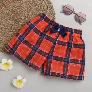 Checkered Printed Short