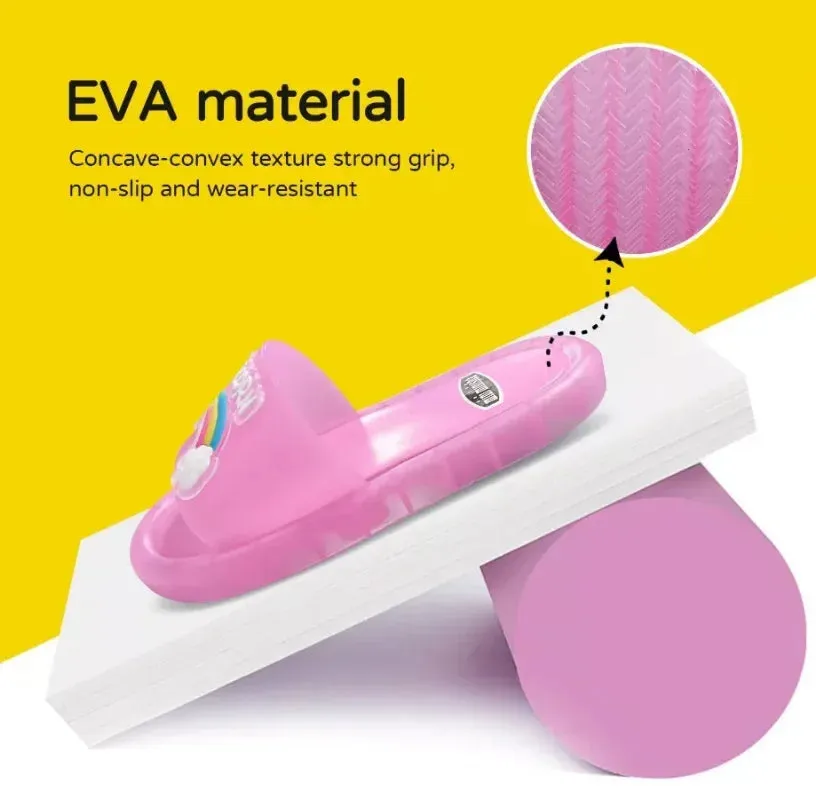 Children's Lighted Slippers with a Unicorn Design for Boys and Girls