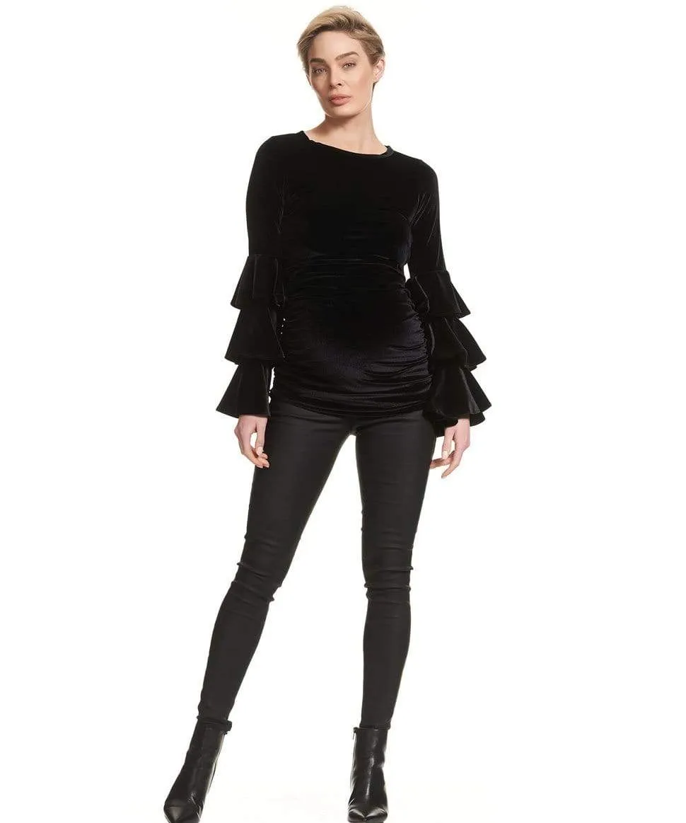 Coated Overbelly Jeans