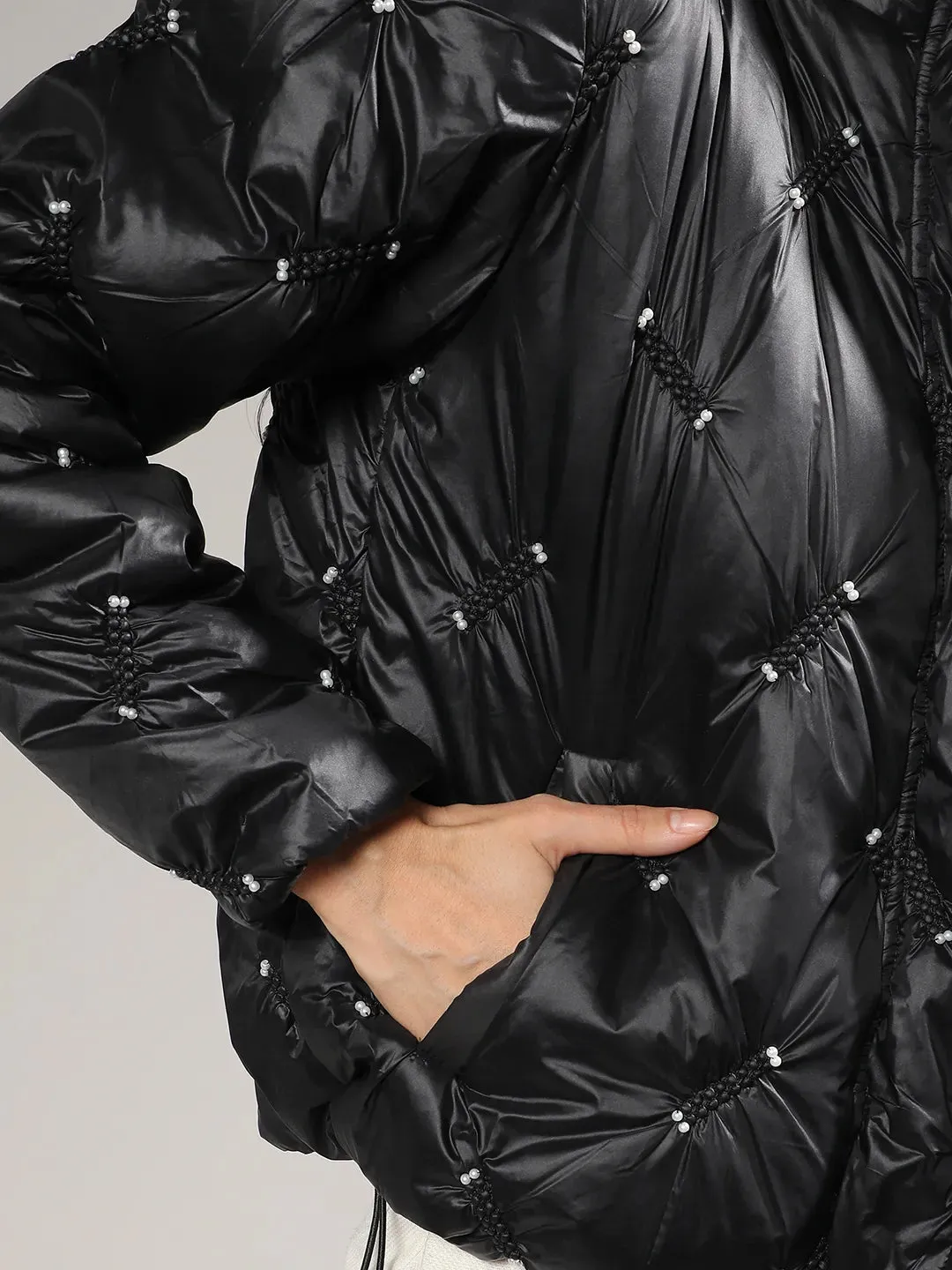 Diamond Quilt Puffler Jacket