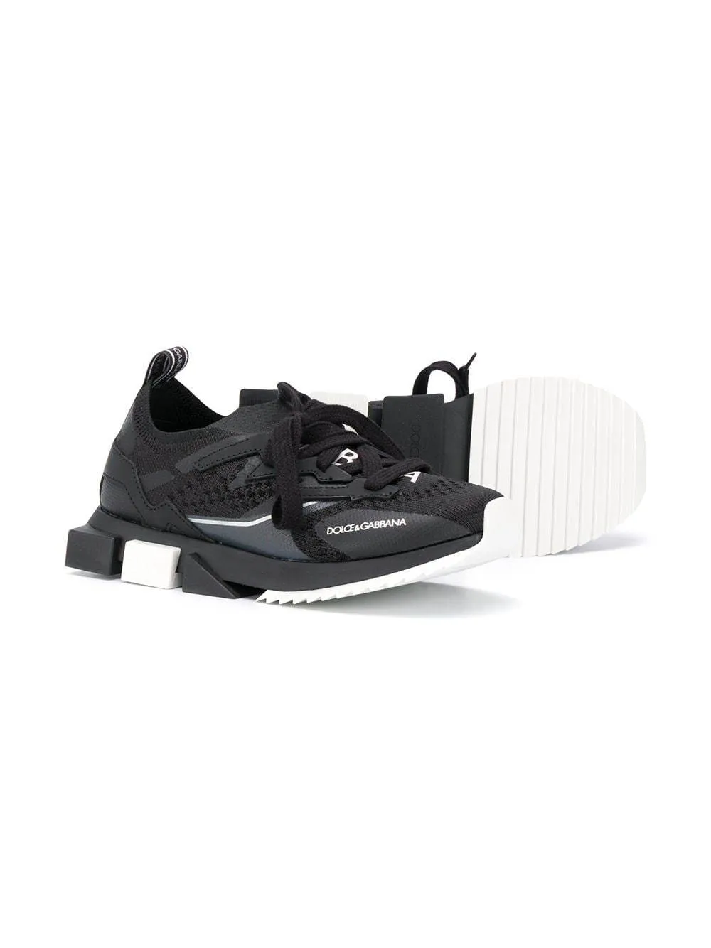 DOLCE & GABBANA KIDS X Gen Lace Up Sneakers Black