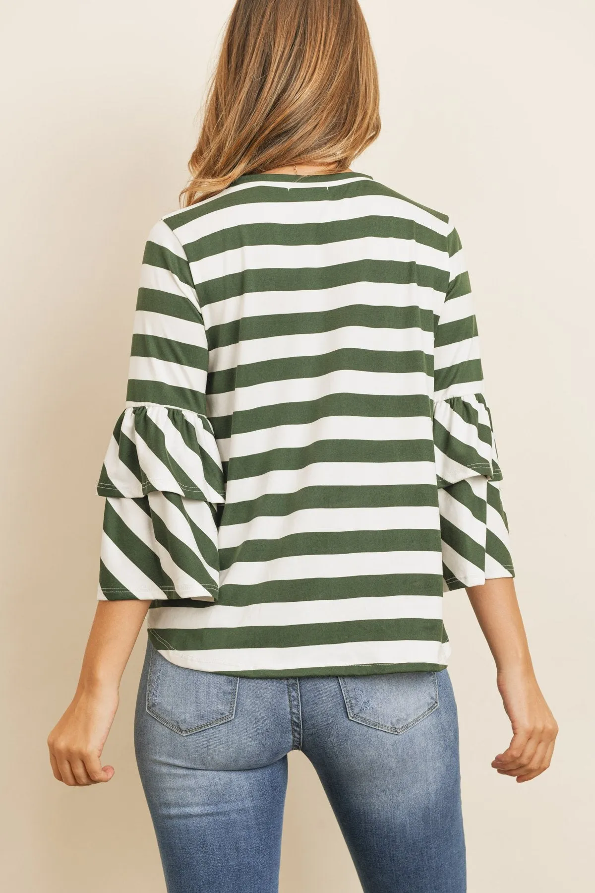 Double Ruffle Long Sleeve Top