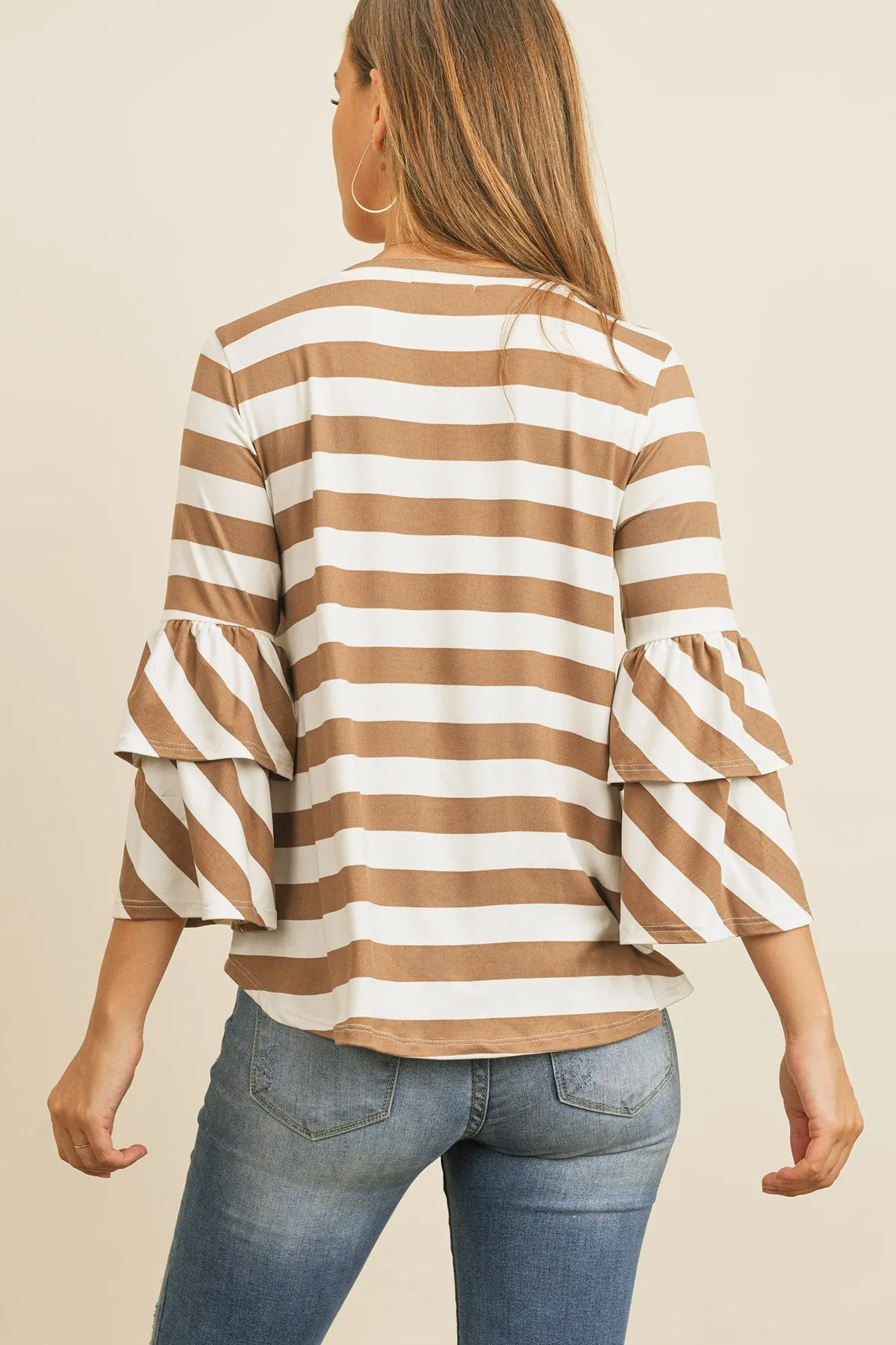 Double Ruffle Long Sleeve Top