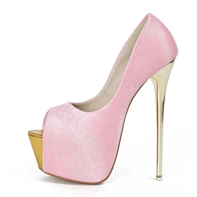 Elegant Peep Toe Heels