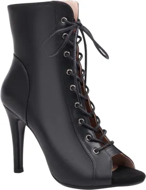 FENIKUSU Women's Dance Shoes High Heels Sexy Stilettos for Ballroom Peep-Toe Dancing Boots Model F2
