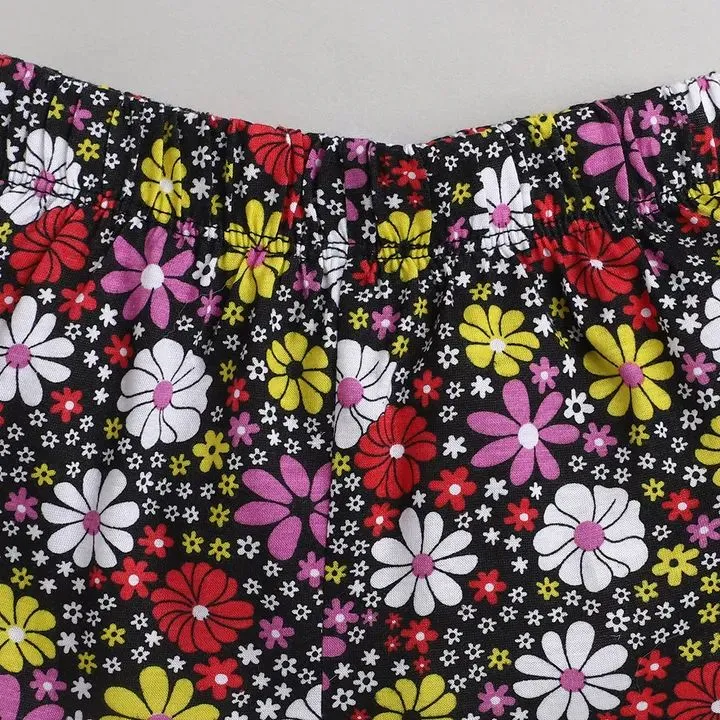 Floral with Polka Printed Short