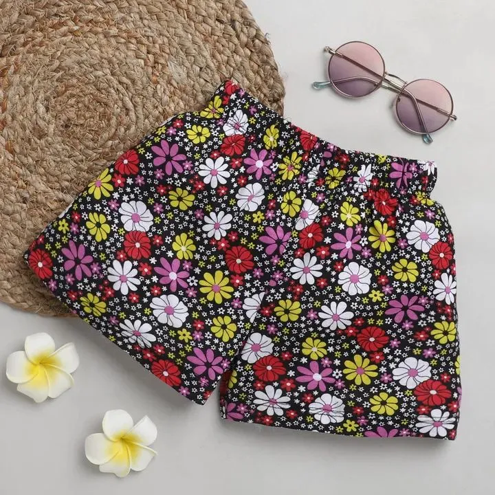 Floral with Polka Printed Short