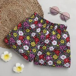 Floral with Polka Printed Short