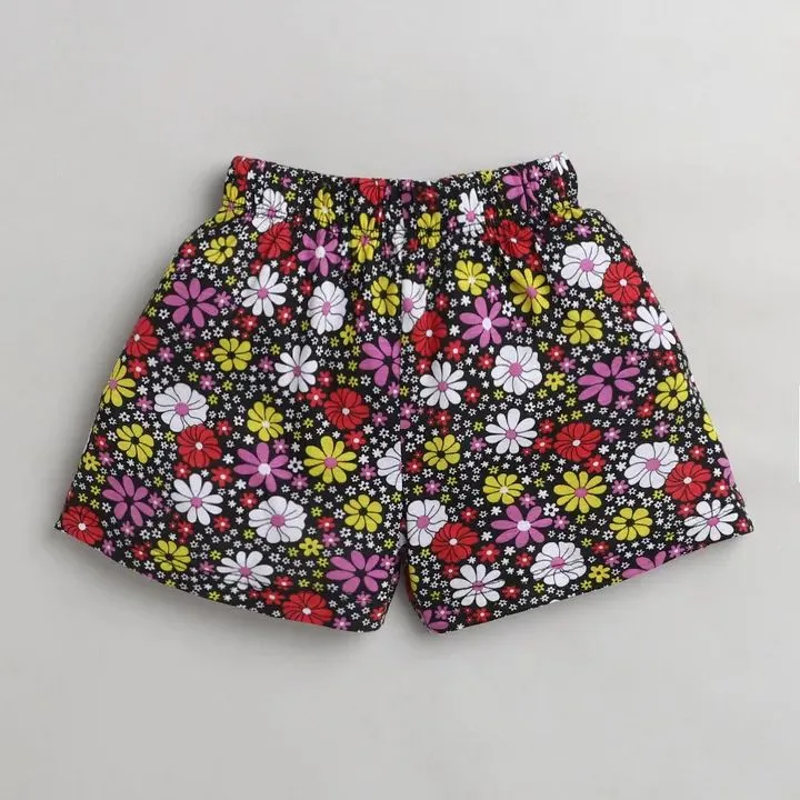 Floral with Polka Printed Short