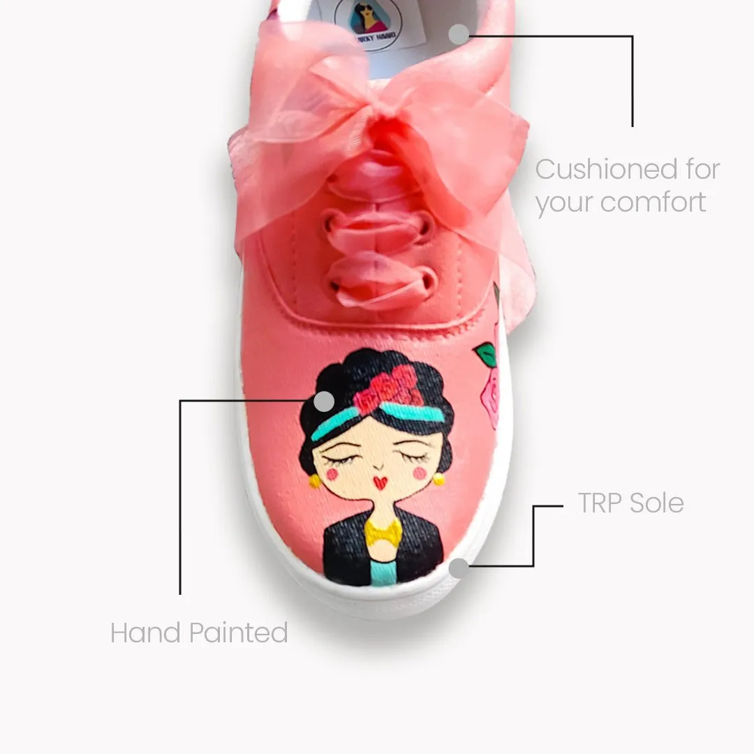 Frida Sneakers in Peach