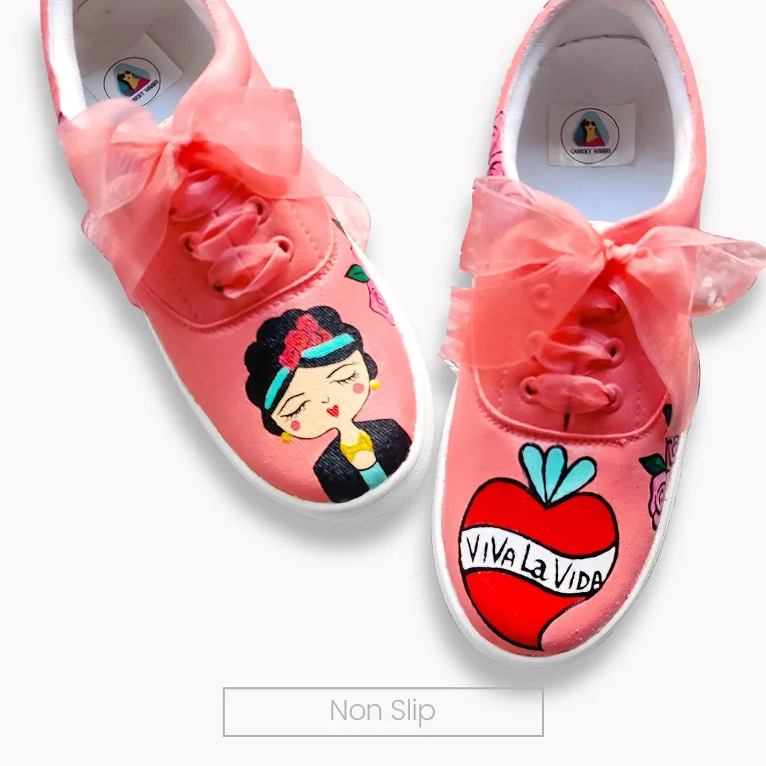 Frida Sneakers in Peach