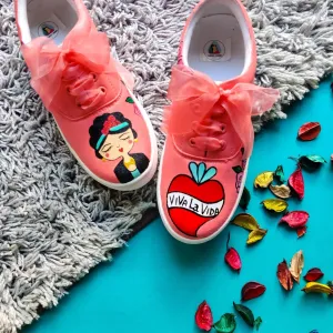 Frida Sneakers in Peach