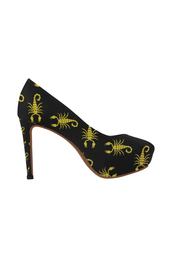 Gold Scorpion Women's High Heels