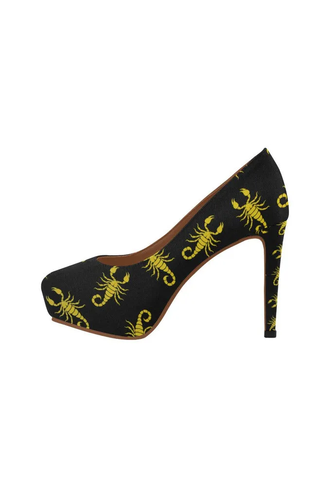 Gold Scorpion Women's High Heels