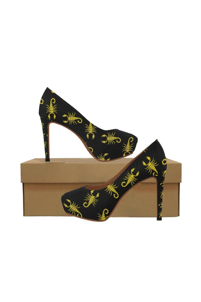 Gold Scorpion Women's High Heels