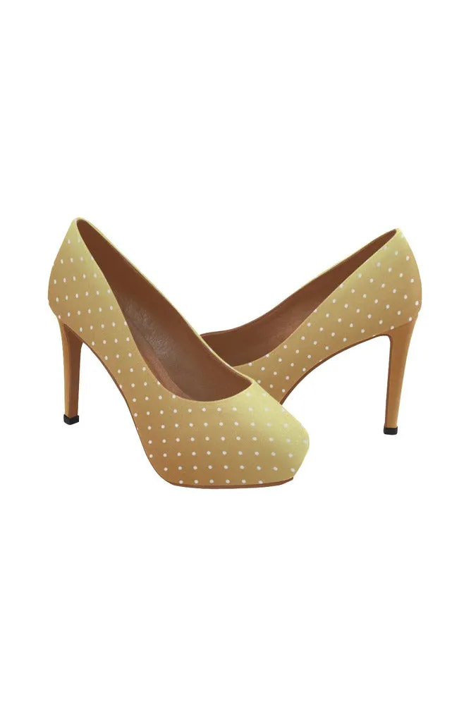 Golden Polka dot High Heels