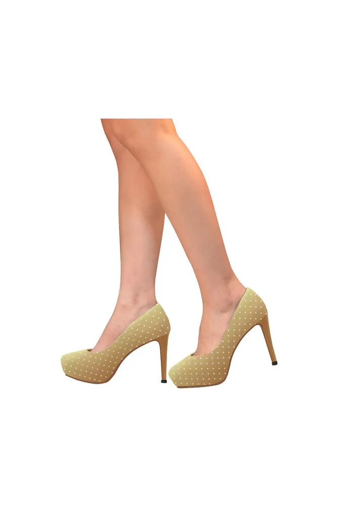 Golden Polka dot High Heels