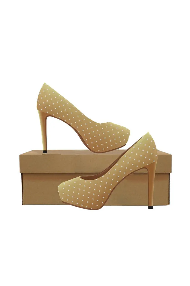 Golden Polka dot High Heels