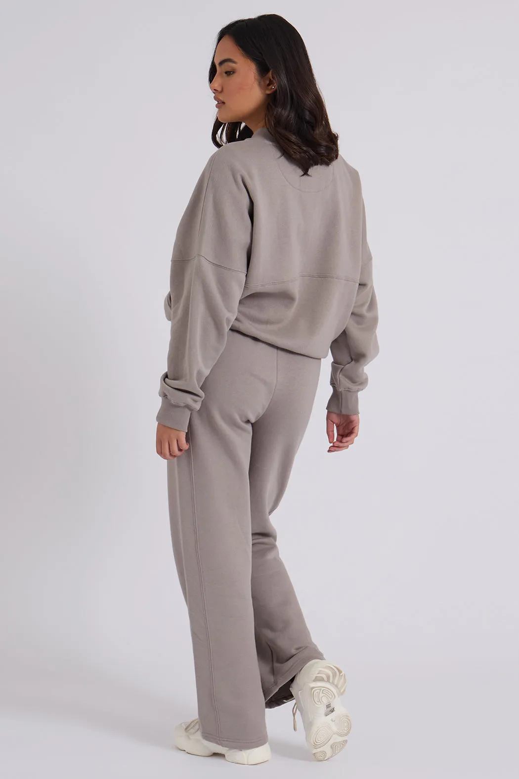 Grey Bomber and Wide Leg Jogger Set