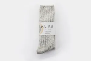 Grey Lambswool Bed Sock