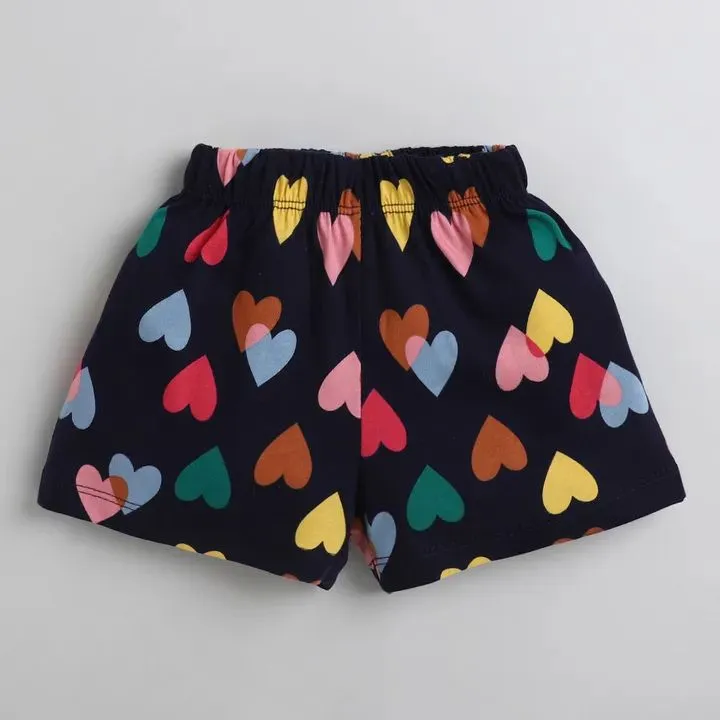 Hearts Printed Short