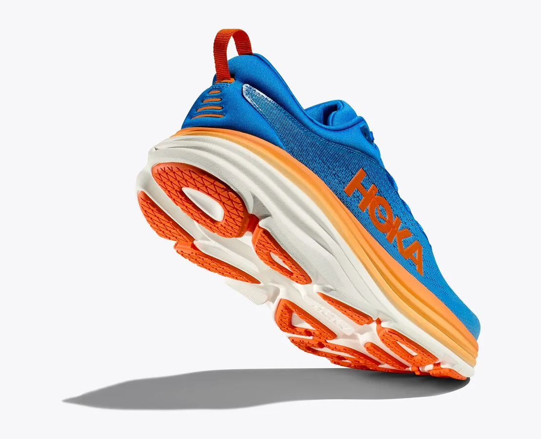HOKA Men's Bondi 8 Wide - Coastal Sky/Vibrant Orange
