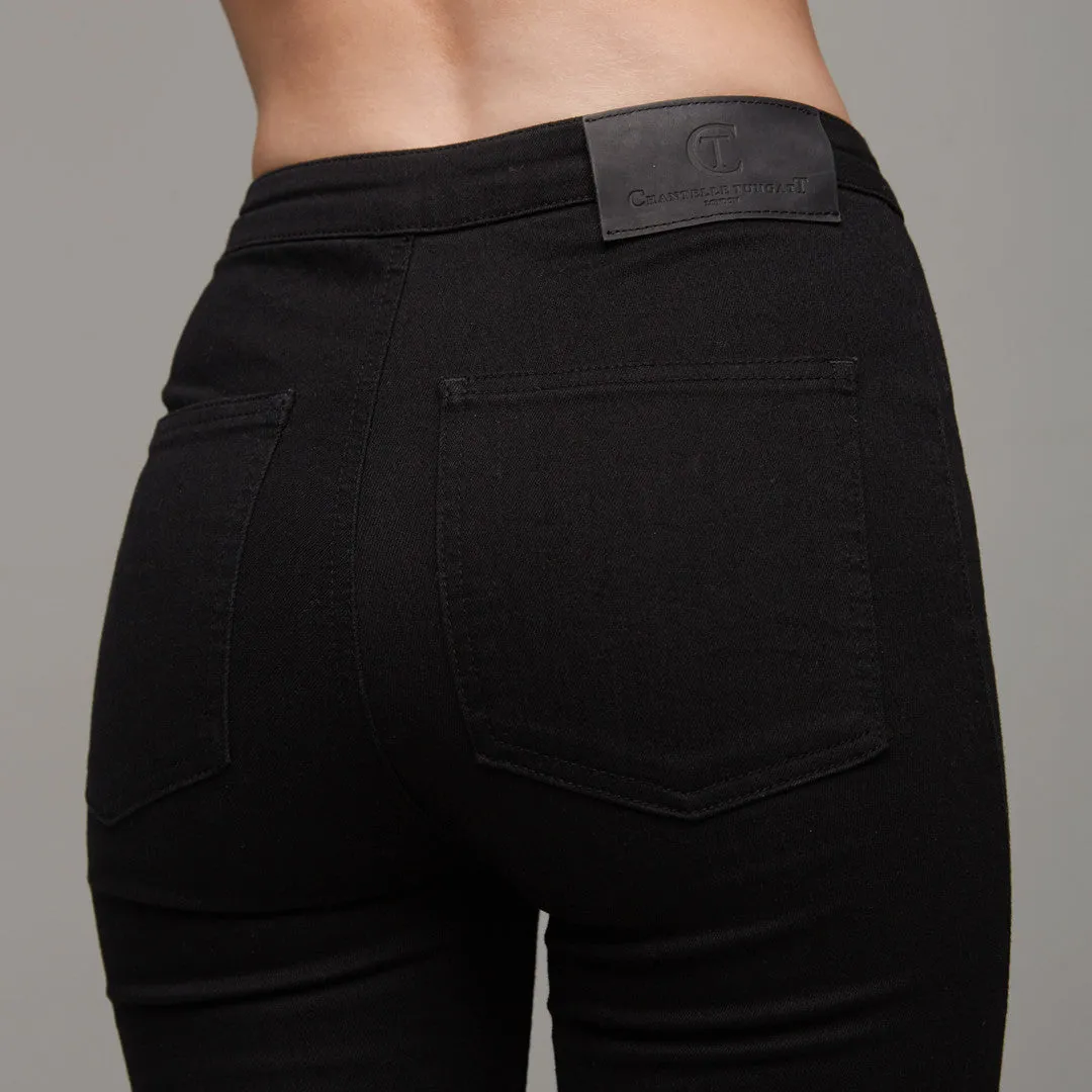 JENI PLAIN BLACK JEANS - CT056