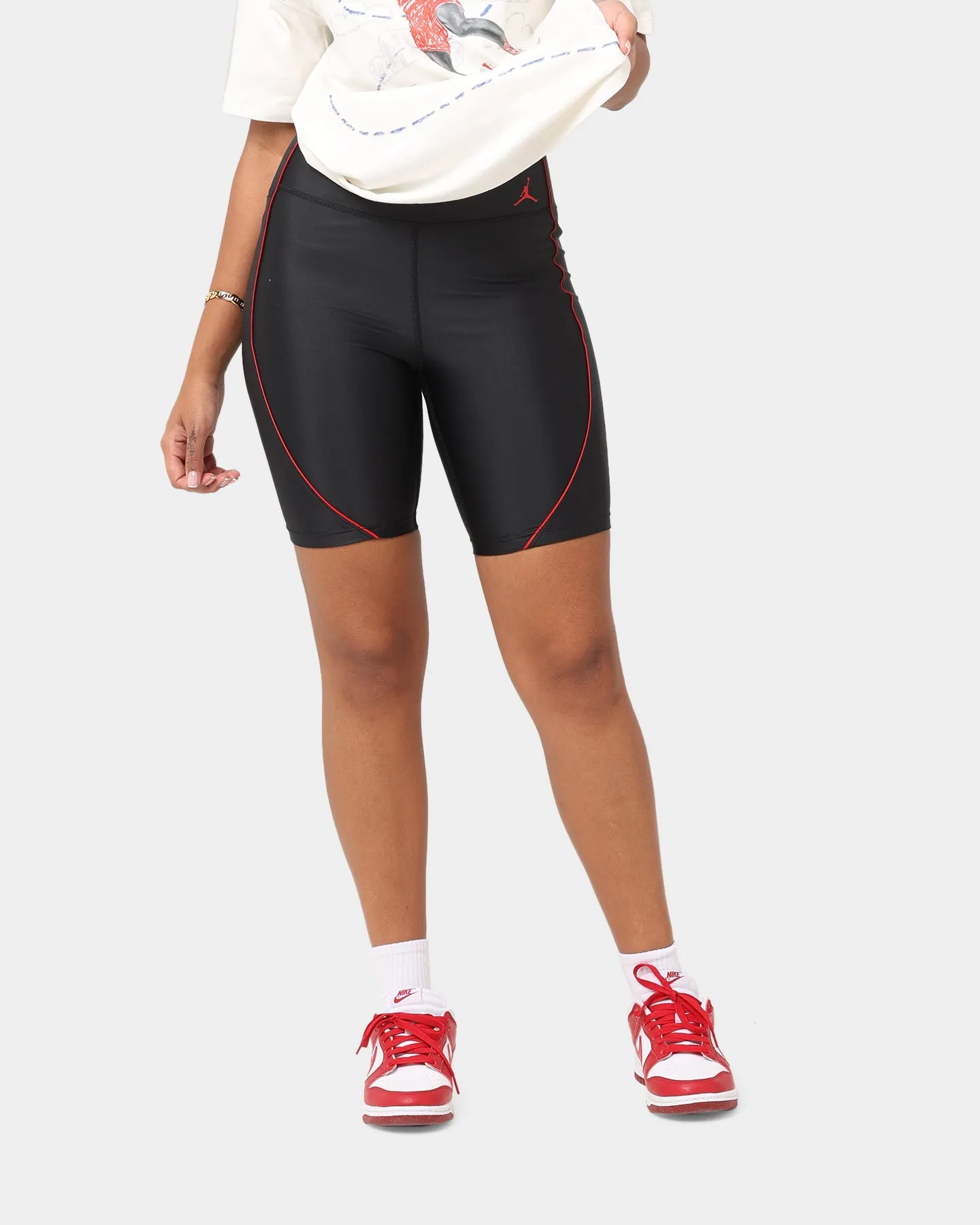 Jordan Women's Essentials Bike Shorts Black/Uni Red