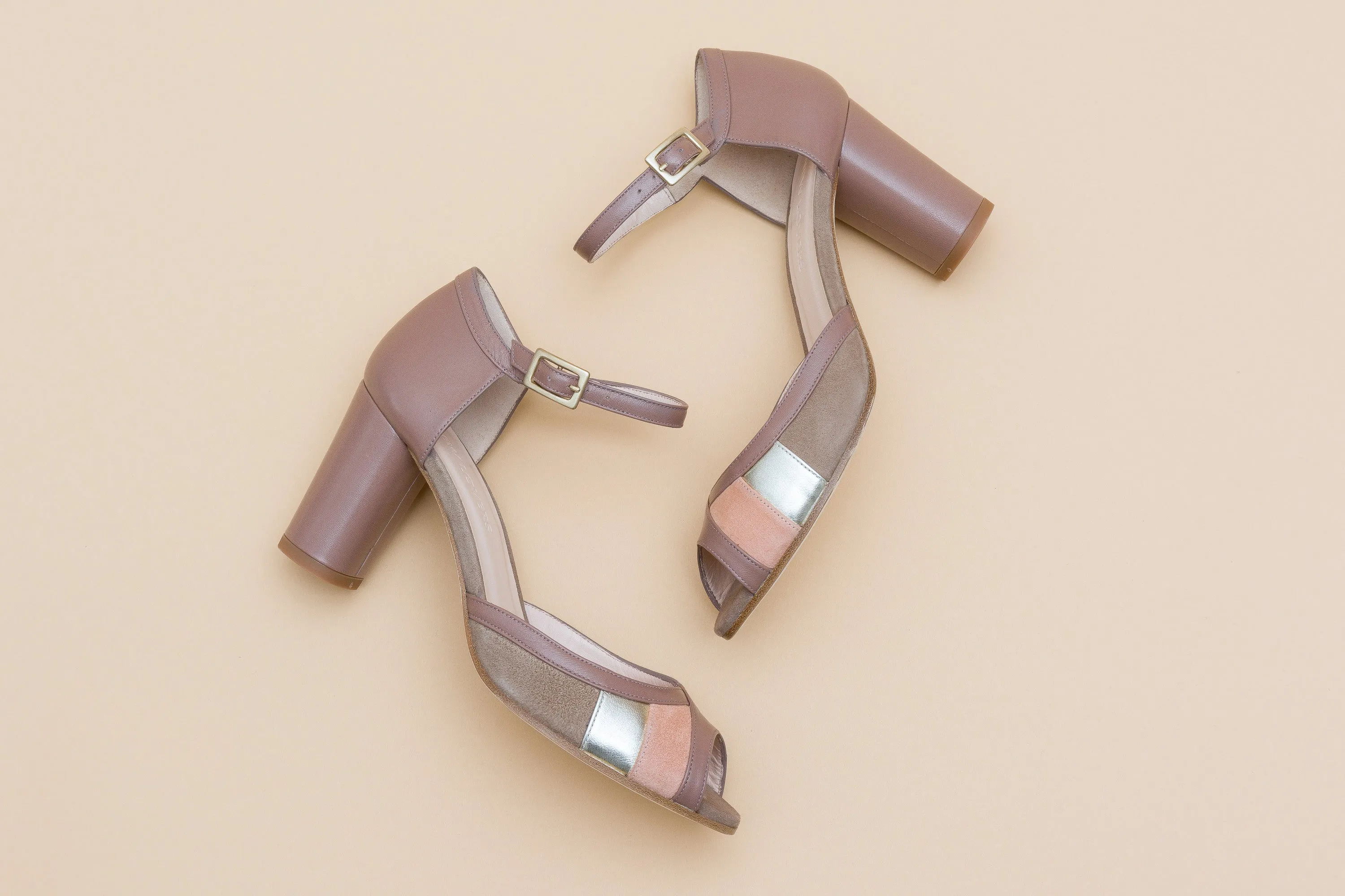 JOSEPHINE Taupe Peep Toe