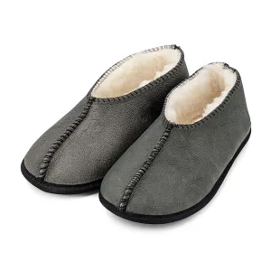 KARU Shloffy Leather Slippers - Charcoal Soft-Sole