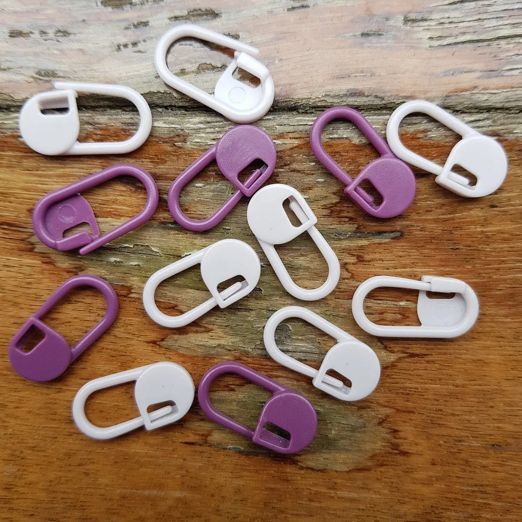 Knit Picks Locking Stitch Markers, Purples #80592