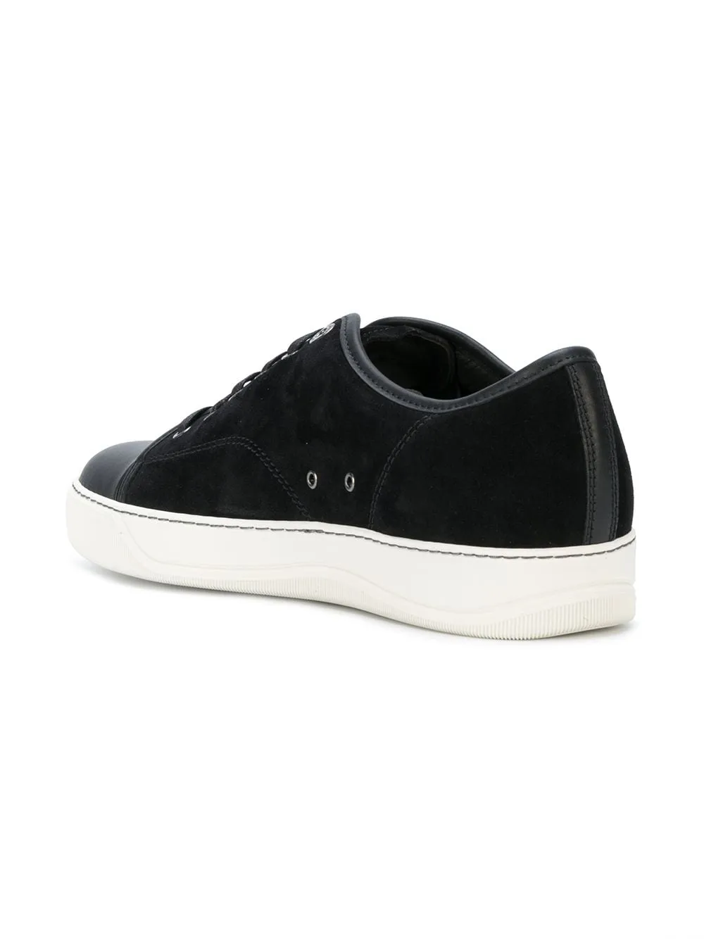 LANVIN Toe-Capped DBB1 Leather Sneakers Black