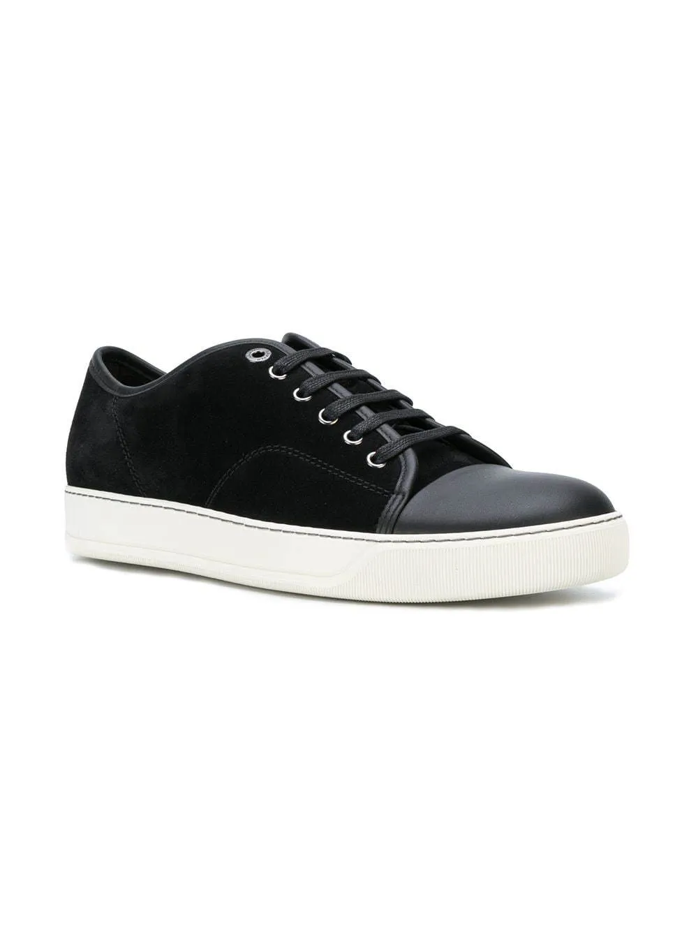 LANVIN Toe-Capped DBB1 Leather Sneakers Black