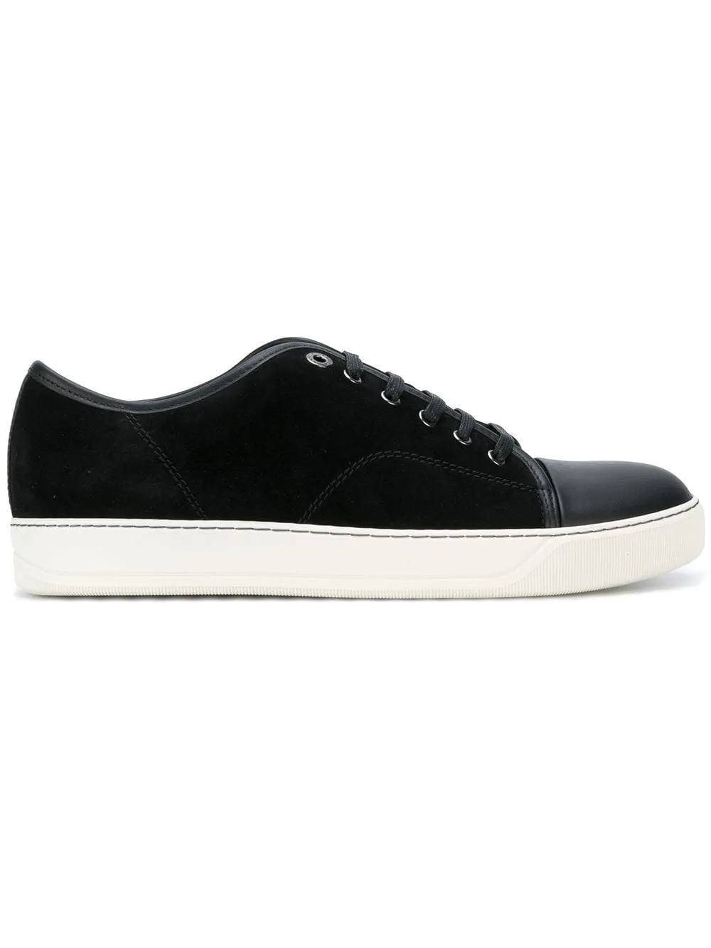LANVIN Toe-Capped DBB1 Leather Sneakers Black