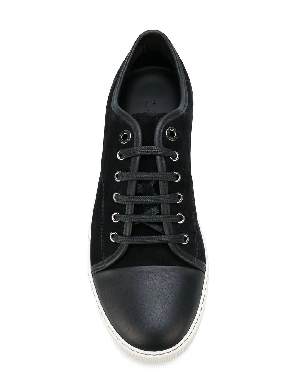 LANVIN Toe-Capped DBB1 Leather Sneakers Black