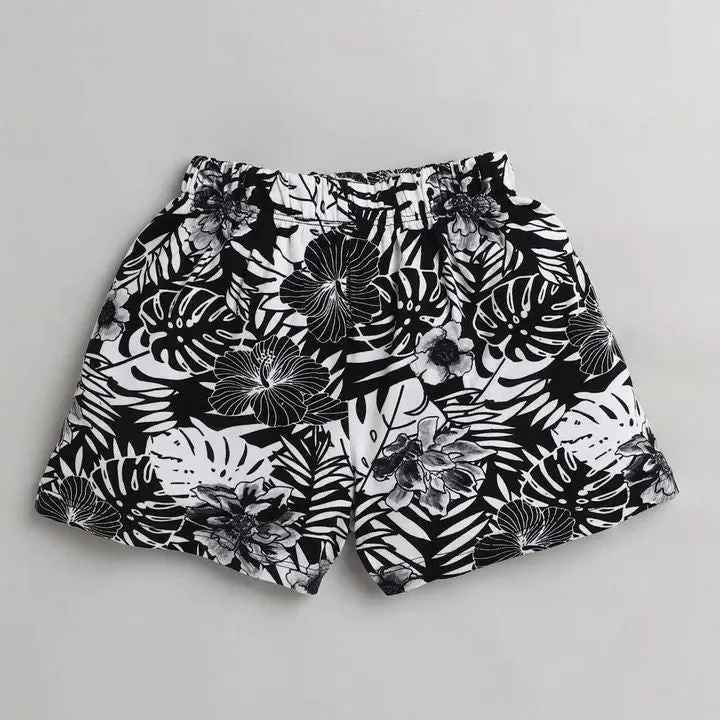 Leaves Printed Short