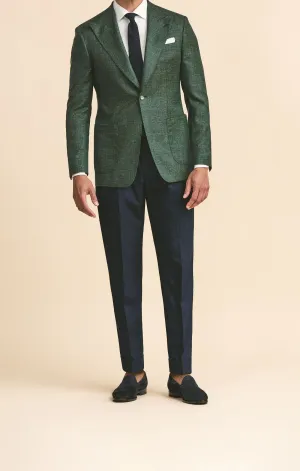 Loro Piana SUMMERTIME Bottle Green Wool, Silk & Linen Open Weave