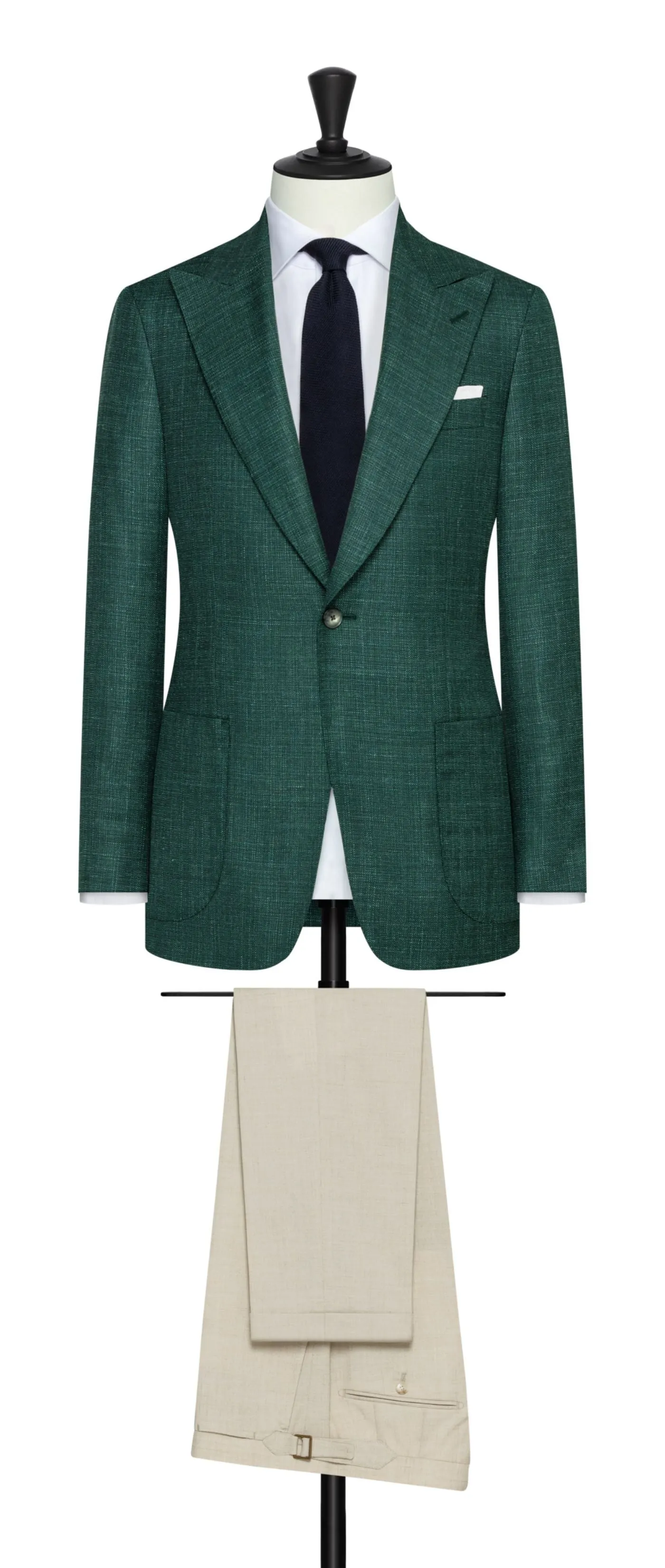 Loro Piana SUMMERTIME Bottle Green Wool, Silk & Linen Open Weave