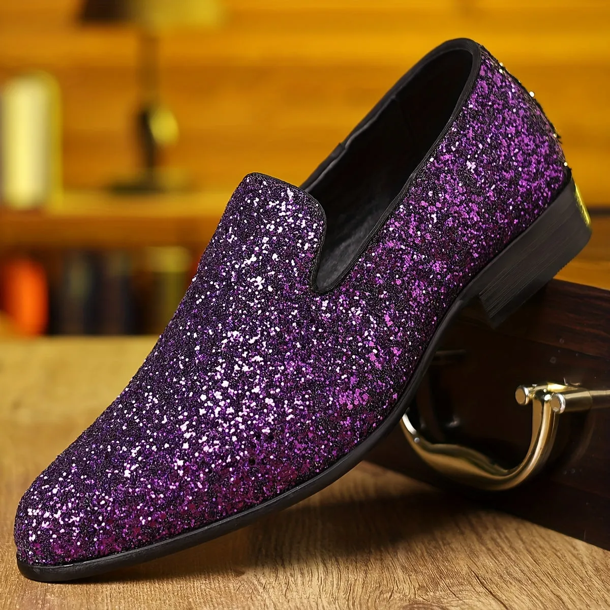Men's Purple Party Dress Shoes | Loafers For Night Club